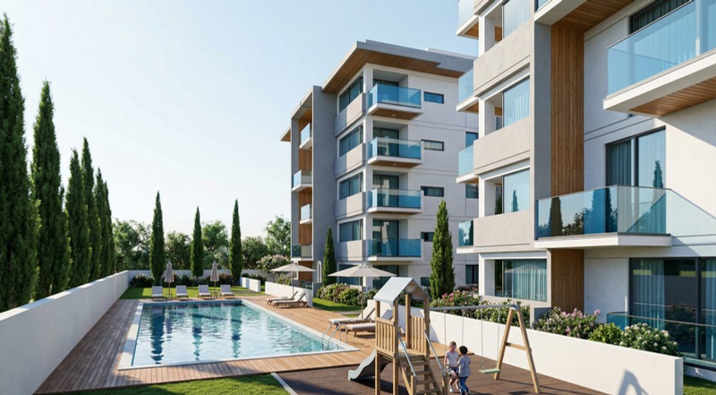 Larimor Homes dış cephe ve havuz